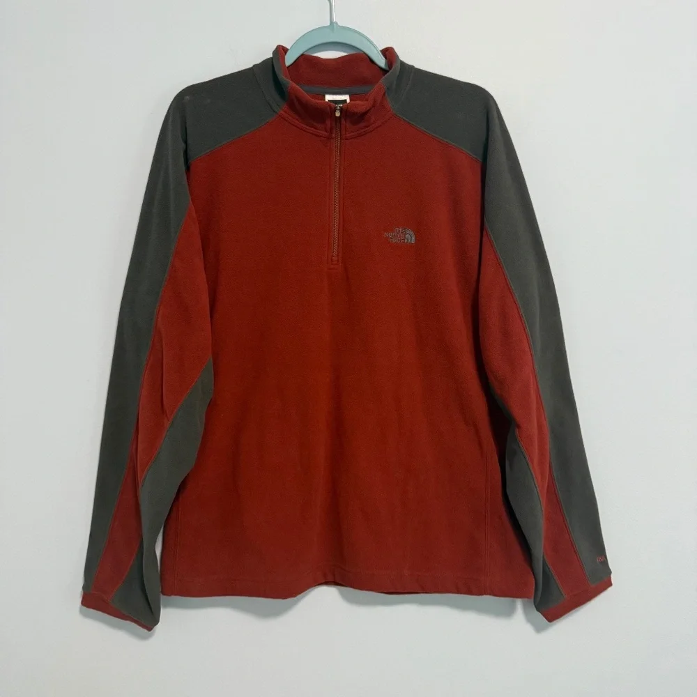 the north face‎ men's quarter Zip Fleece Sweater Pullover Size M.